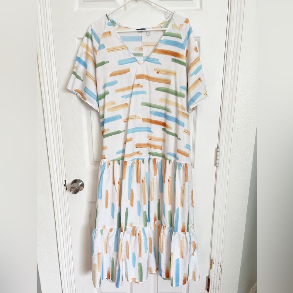 ASOS Collection | Multicolor Tiered Maxi Dress Size 10